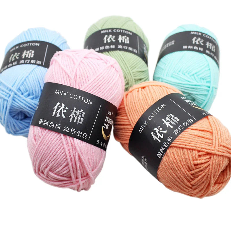 50g 4ply Milk Cotton Crochet Yarn, Yarn to knit and crochet - Annie Potter's Yarn Basket