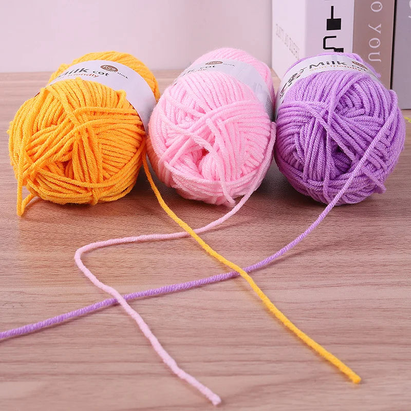 150g medium coarse milk yarn for handmade gift weaving - Annie Potter's Yarn Basket