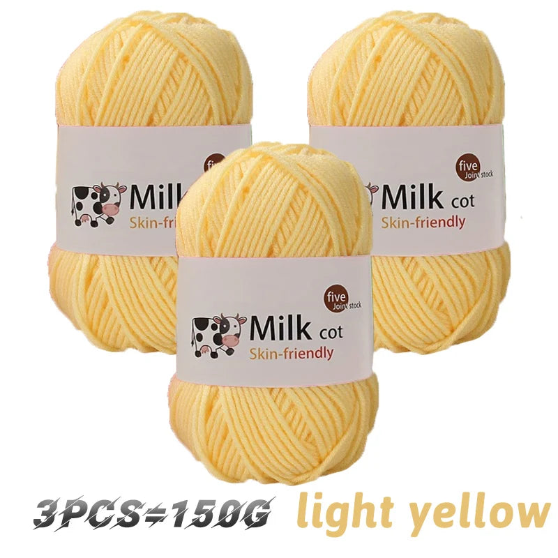 150g medium coarse milk yarn for handmade gift weaving - Annie Potter's Yarn Basket