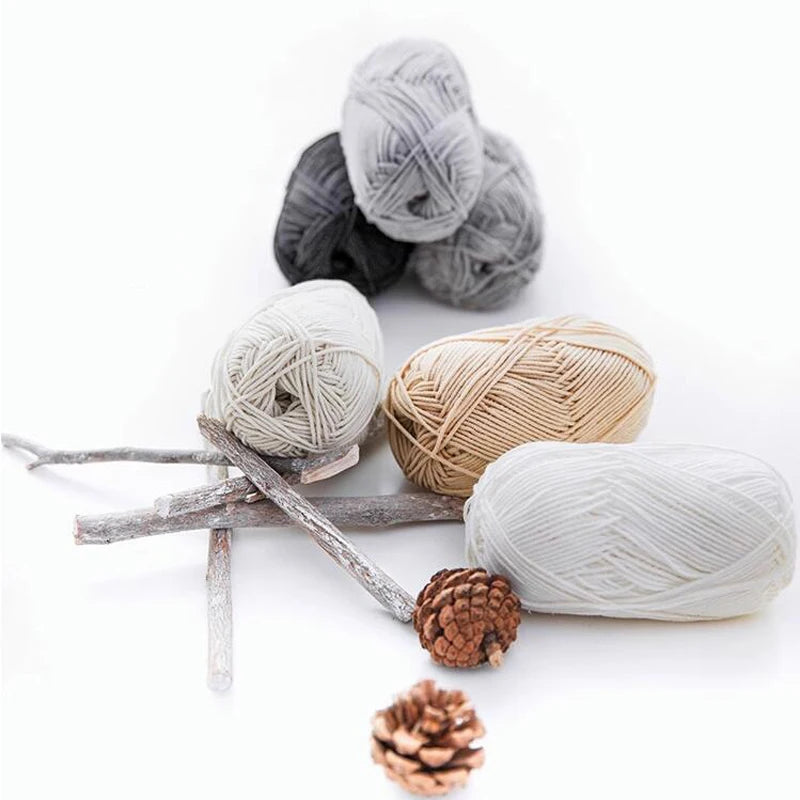 50g 4ply Milk Cotton Crochet Yarn, Yarn to knit and crochet - Annie Potter's Yarn Basket