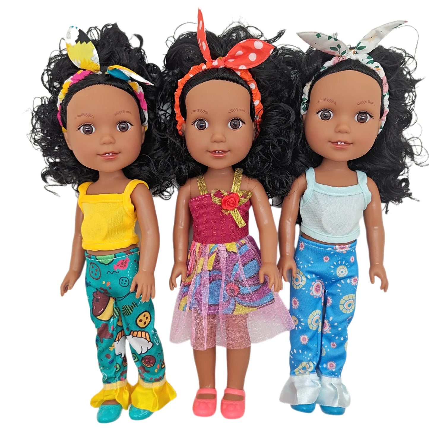 African Girl Princess Dolls Kids Play House Toy Simulation Reborn Dolls Soft Rubber African Dolls Music Dolls Toy Birthday Gifts