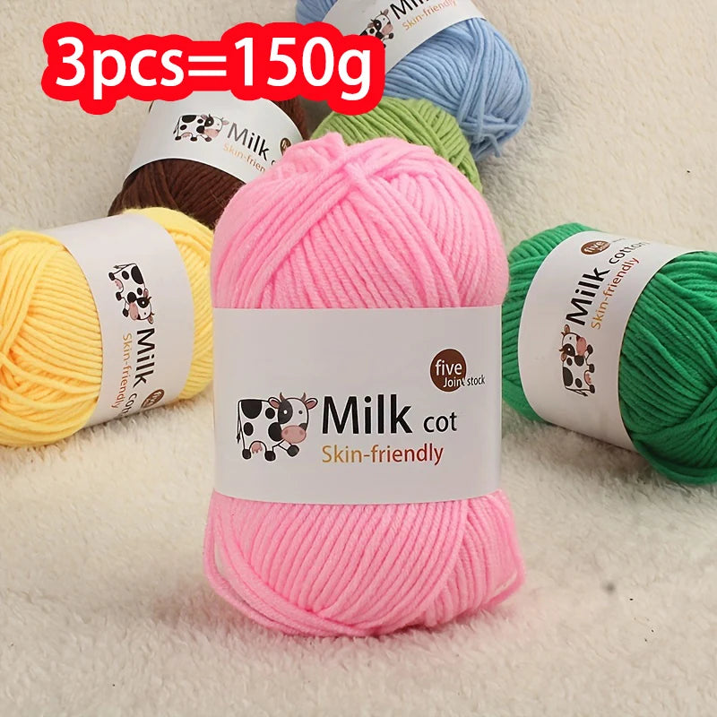 150g medium coarse milk yarn for handmade gift weaving - Annie Potter's Yarn Basket