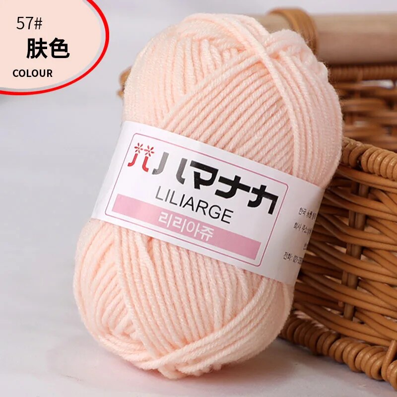 25g Soft Milk Cotton Yarn Anti-Pilling High Quality Wool Blended Yarn