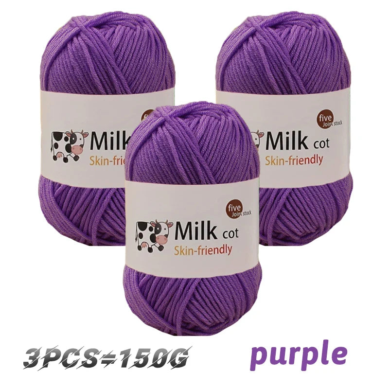 150g medium coarse milk yarn for handmade gift weaving - Annie Potter's Yarn Basket