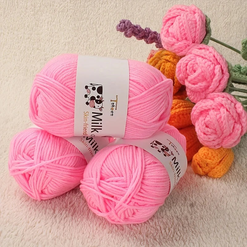 150g medium coarse milk yarn for handmade gift weaving - Annie Potter's Yarn Basket