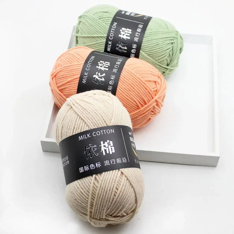 50g 4ply Milk Cotton Crochet Yarn, Yarn to knit and crochet - Annie Potter's Yarn Basket