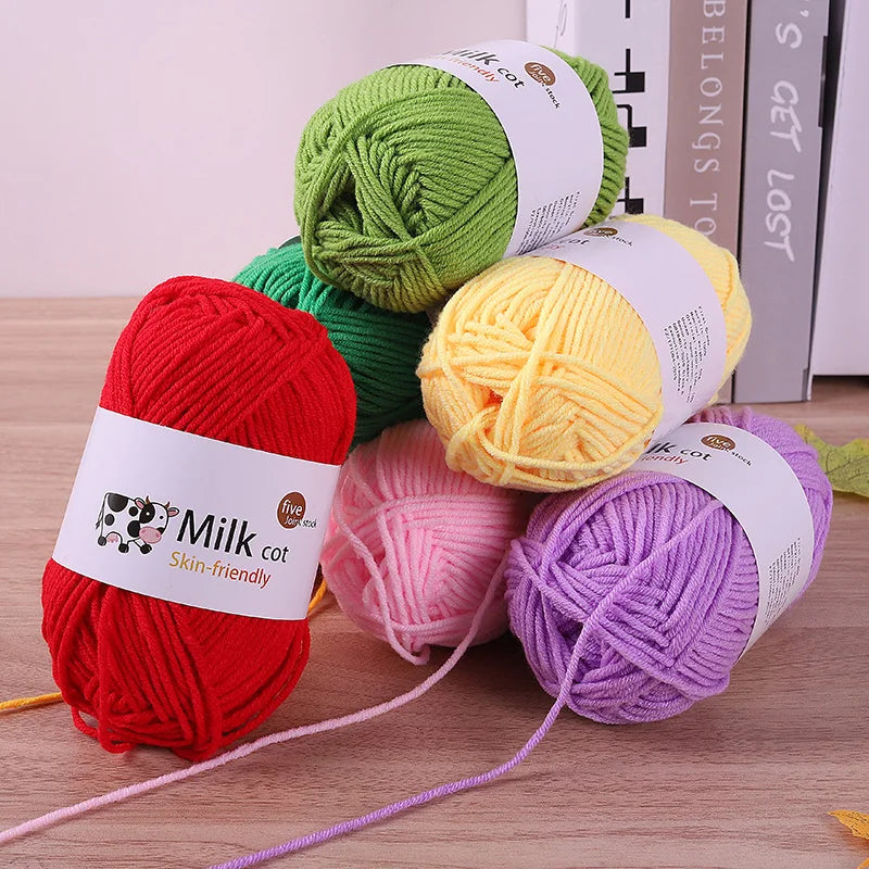 150g medium coarse milk yarn for handmade gift weaving - Annie Potter's Yarn Basket