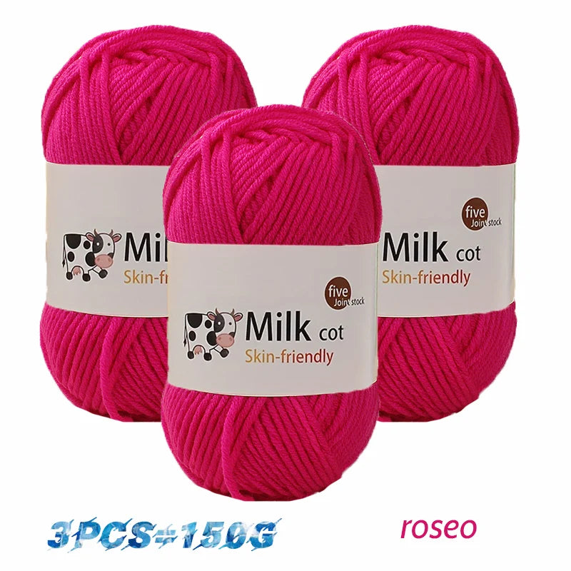 150g medium coarse milk yarn for handmade gift weaving - Annie Potter's Yarn Basket