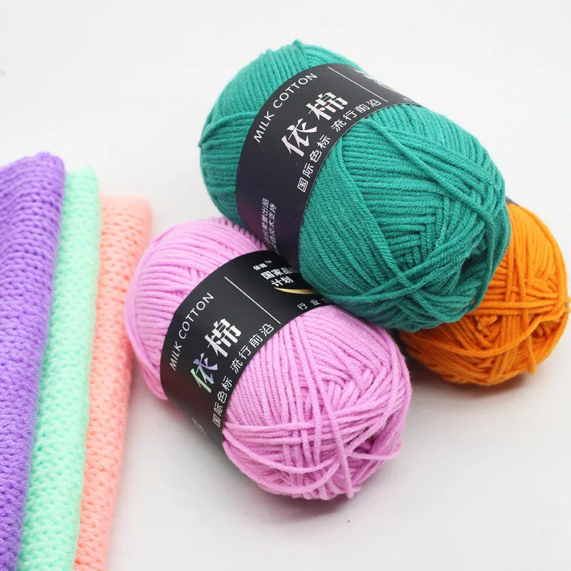 50g 4ply Milk Cotton Crochet Yarn, Yarn to knit and crochet - Annie Potter's Yarn Basket