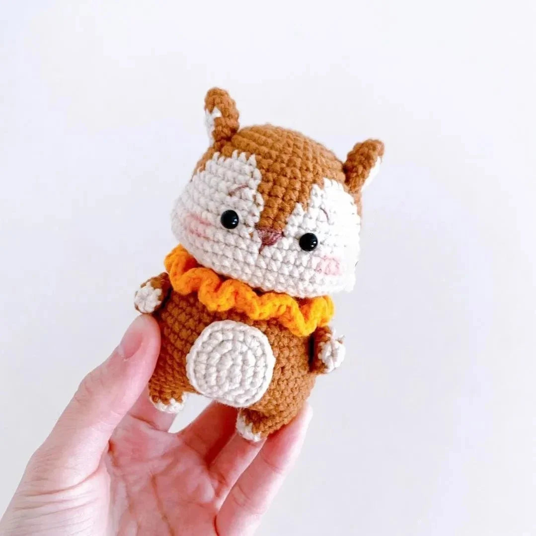 Crochet Animal Kit for Beginners, Cute Doll Keychain Pendant pattern and Materials