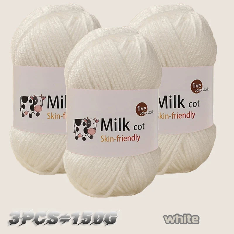 150g medium coarse milk yarn for handmade gift weaving - Annie Potter's Yarn Basket