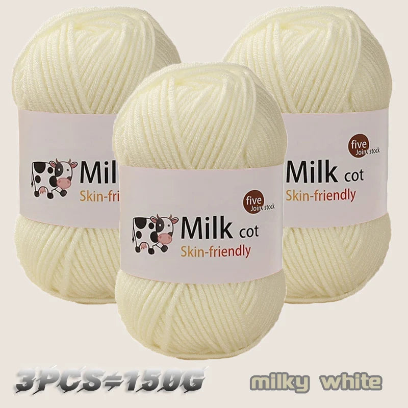 150g medium coarse milk yarn for handmade gift weaving - Annie Potter's Yarn Basket