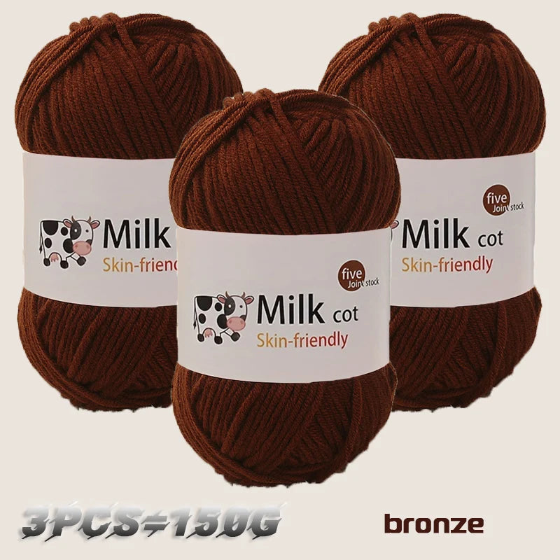 150g medium coarse milk yarn for handmade gift weaving - Annie Potter's Yarn Basket