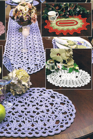 Oval Crochet Placemat Pattern, Oval Crochet Table Runner Pattern, PDF- Annie Potter's Yarn Basket