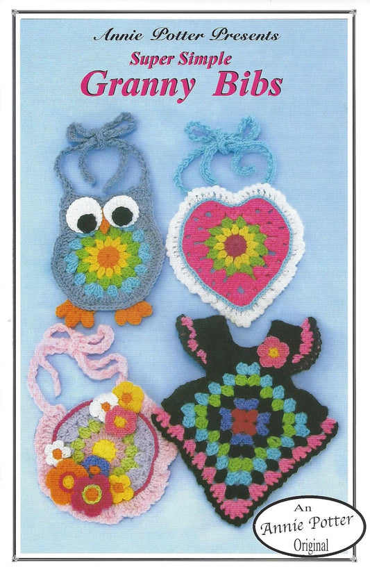 Super Simple Granny's Bibs Crochet pattern, Crochet Baby Bib Pattern Owl design, crochet woodland animal baby drool bib, instant download pdf easy crochet pattern, baby shower gift