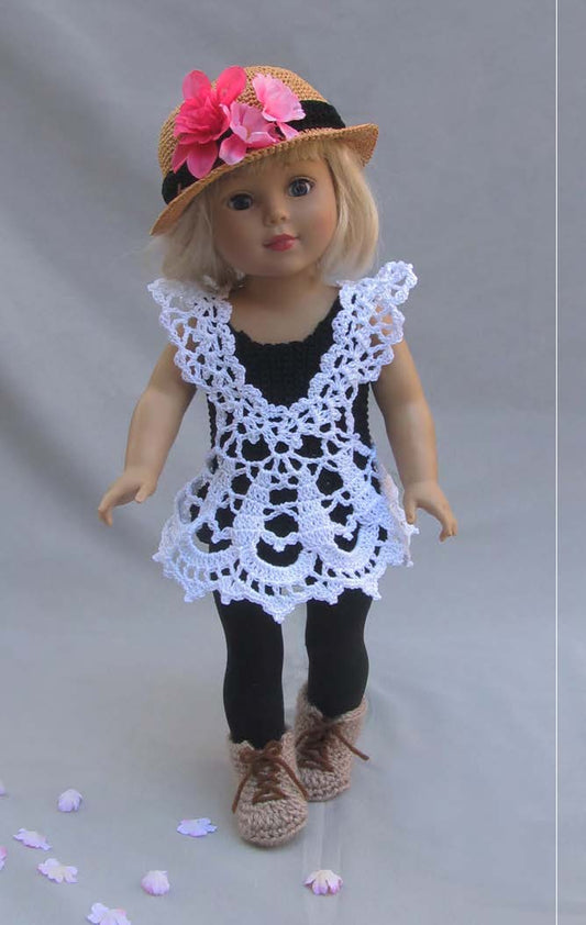 18 inch Doll Crochet Pattern, American Girl Doll Crochet Pattern, Crochet doll clothes pattern PDF - Annie Potter's Yarn Basket