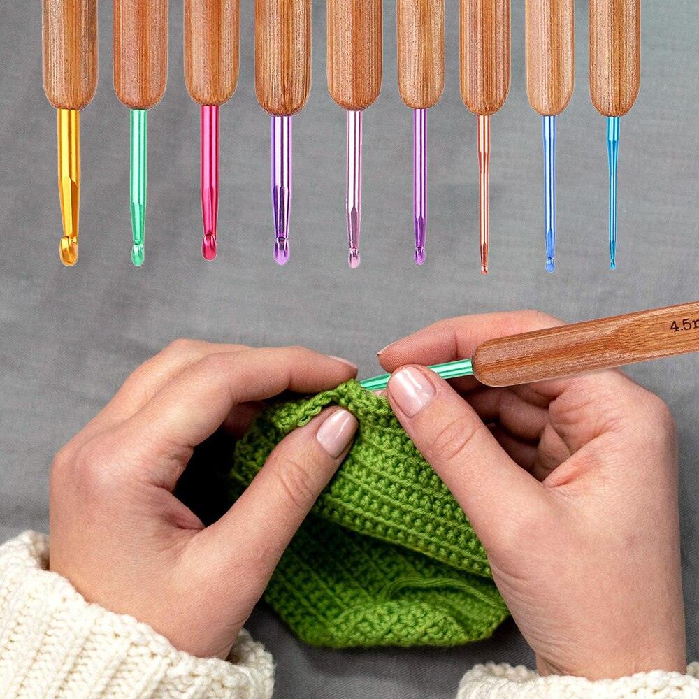 Bamboo Crochet Hook Set Multicolor