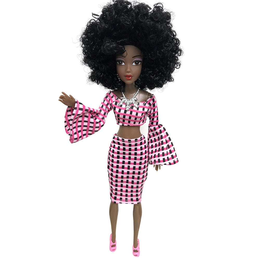 11 inch/30CM African Black Doll - Annie Potter's Yarn Basket