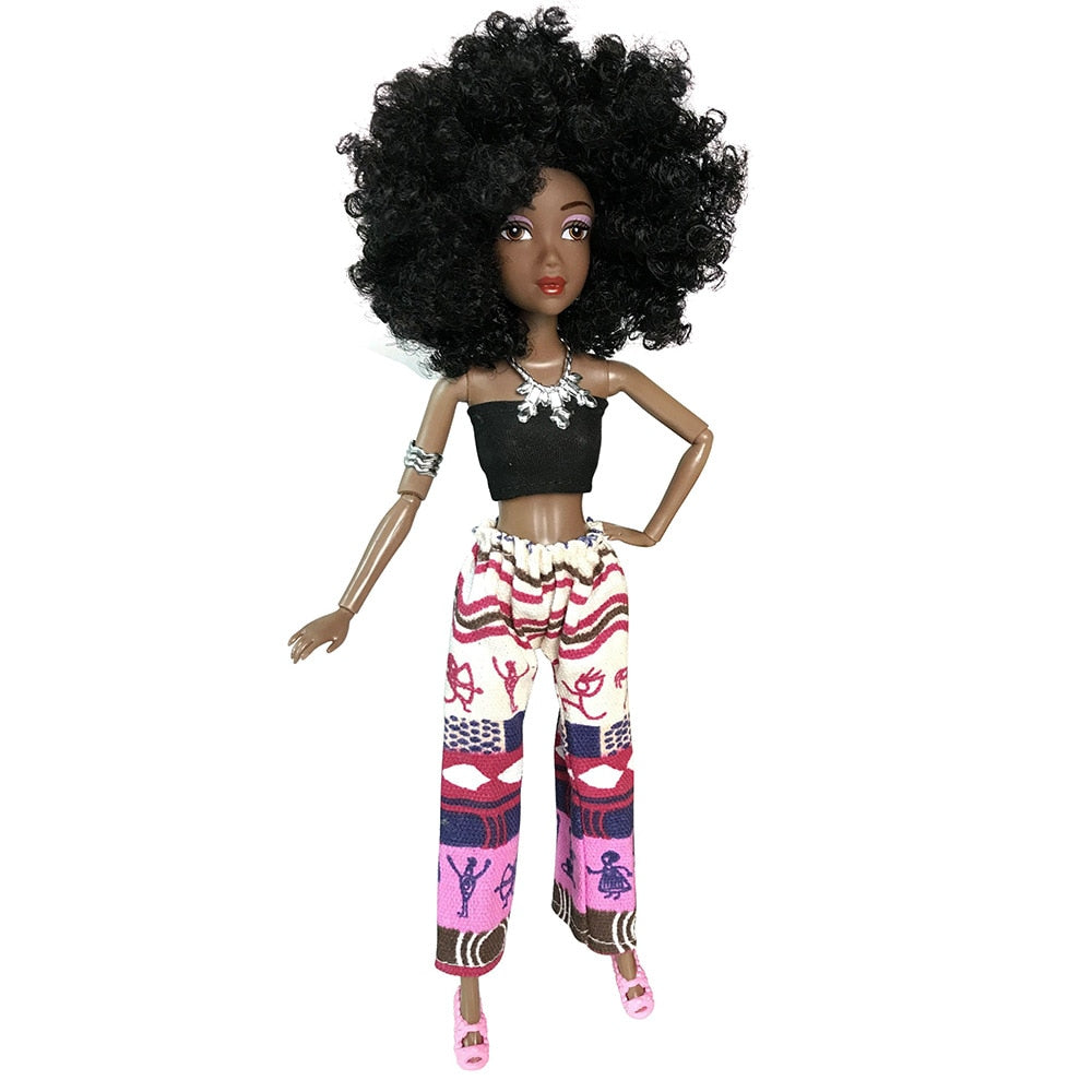 11 inch/30CM African Black Doll - Annie Potter's Yarn Basket