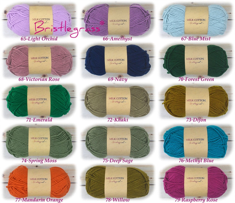 BRISTLEGRASS Acrylic Crochet Wool Yarn 50g Pom-poms - Annie Potter's Yarn Basket