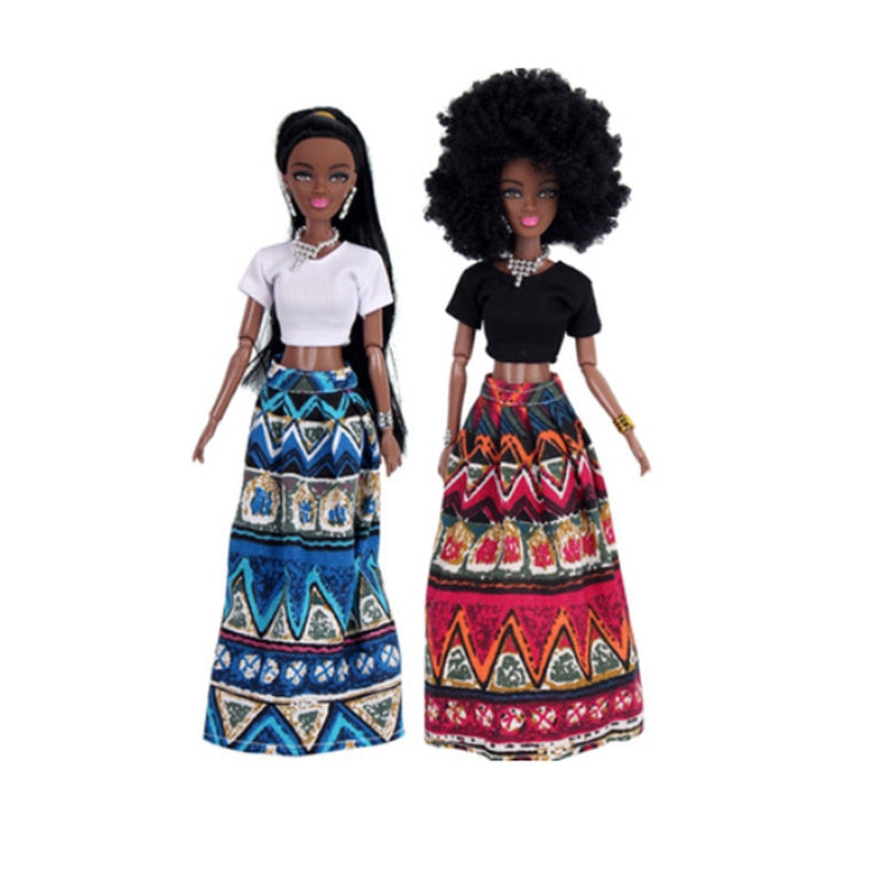 11 inch/30CM African Black Doll - Annie Potter's Yarn Basket