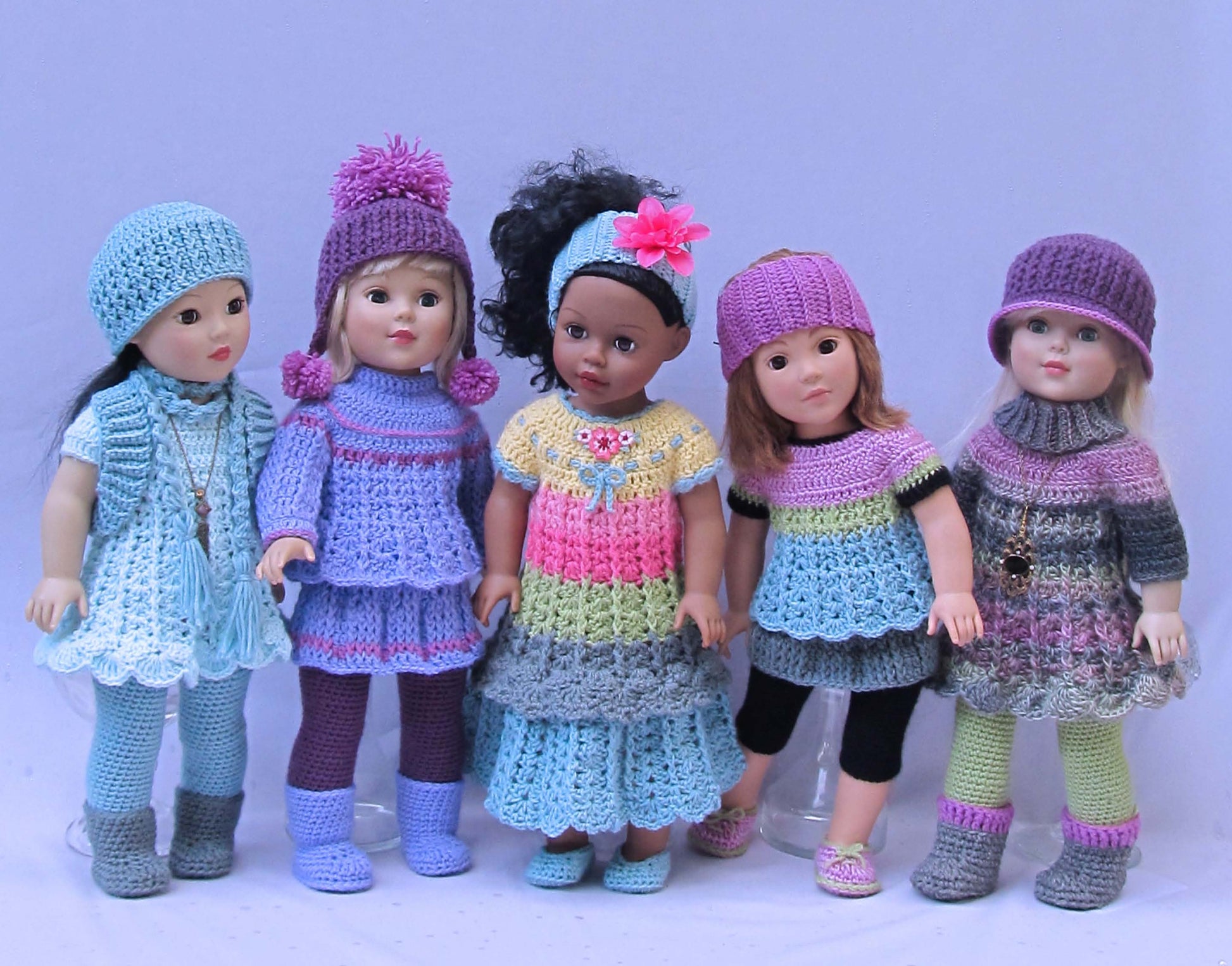 "Simple Basic Wardrobe" 18 inch doll clothes pattern - Annie Potter's Yarn Basket