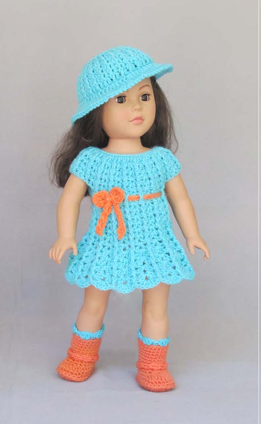 Crochet Doll Dress pattern, Simple Dresses PDF - Annie Potter's Yarn Basket