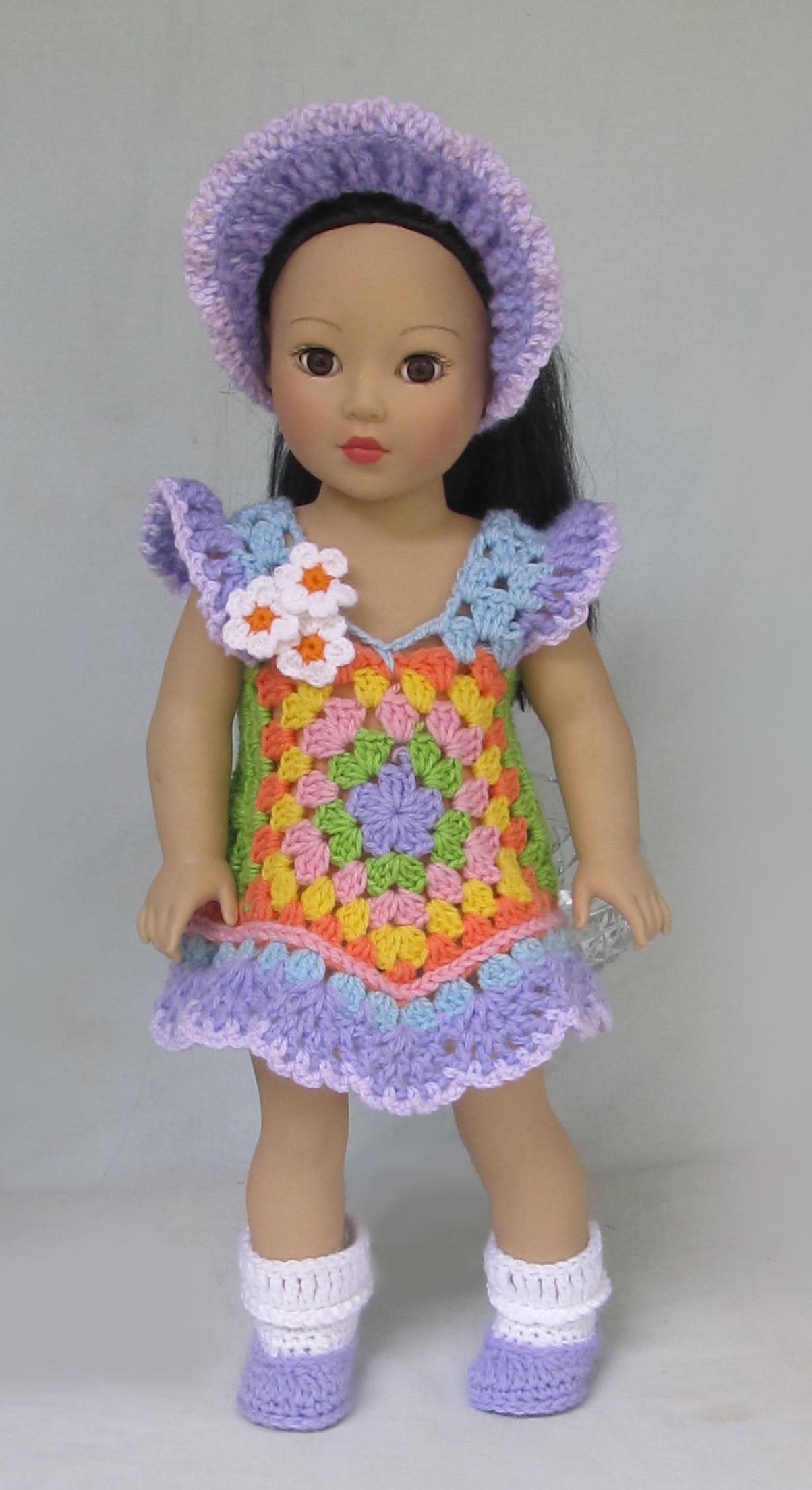 Crochet Doll Dress pattern, Granny's Sunday Best - Annie Potter's Yarn Basket