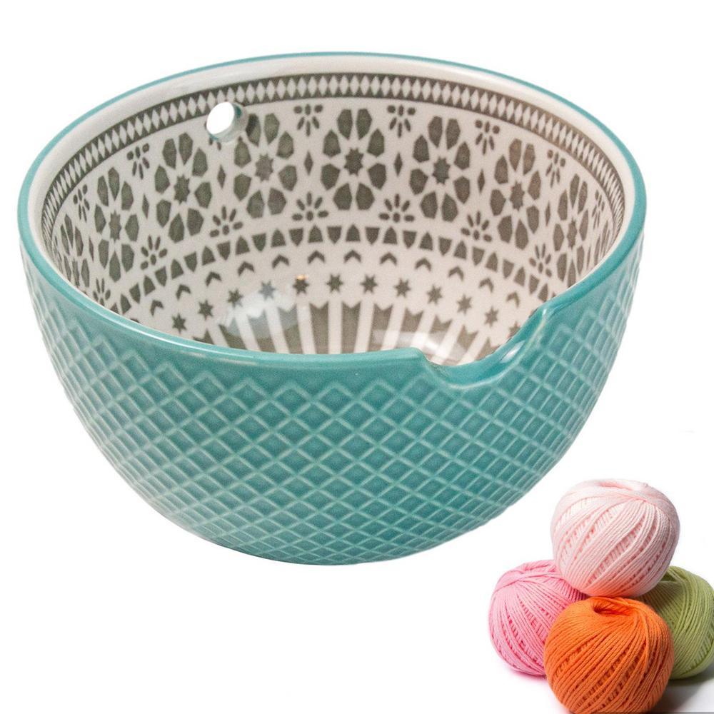 Ceramic Yarn Ball Holder - Annie Potter's Yarn Basket