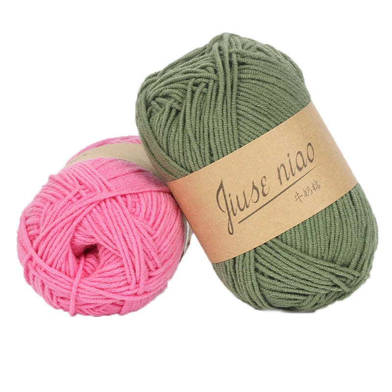 5pcs 50g/ball 4 ply Milk Cotton Yarn - Annie Potter's Yarn Basket