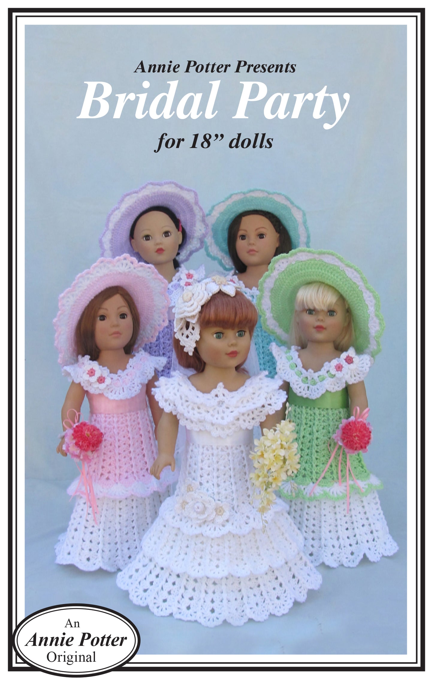 Crochet doll Dress pattern, Bridal Party PDF - Annie Potter's Yarn Basket