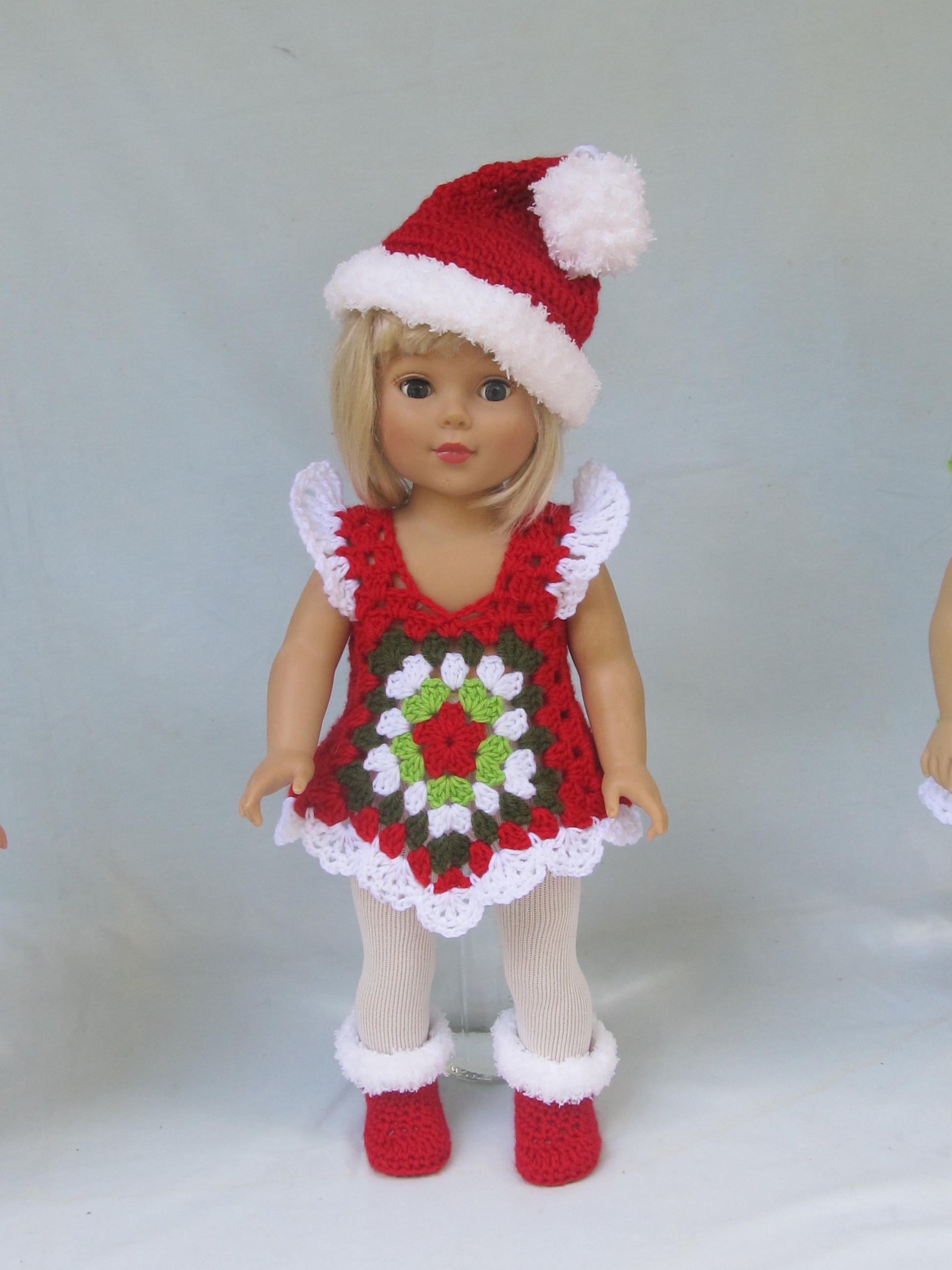 "Holiday Toppers" Crochet doll costume doll pattern PDF - Annie Potter's Yarn Basket